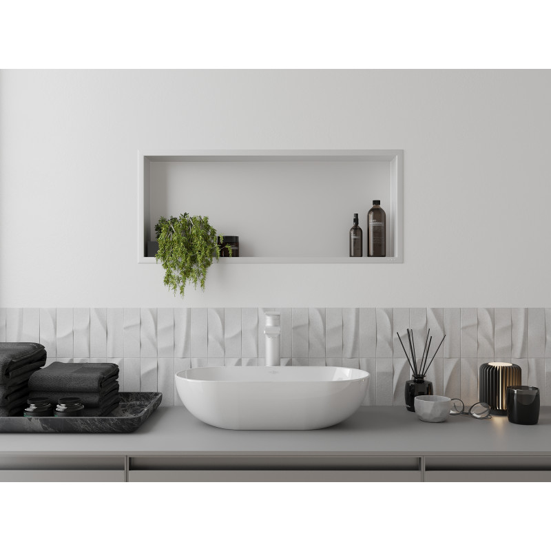 Mexen X-Wall-R Nischenregal mit Rand 75 x 30 cm, weiß - 1920753010