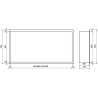 Mexen X-Wall-R Nischenregal mit Rand 75 x 30 cm, weiß - 1920753010
