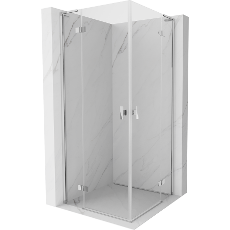Mexen Mist-H L Duo Duschtür-Duschkabine 70 x 70 cm, transparent, Chrom - 8A5L-070L-070P-01-00