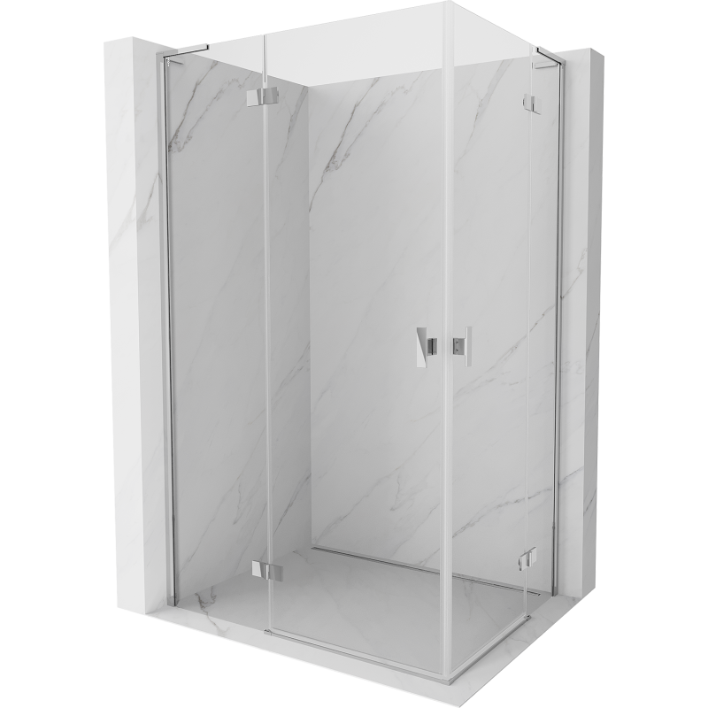 Mexen Mist-H L Duo Duschkabine schwenkbar links 95 x 70 cm, transparent, Chrom - 8A5L-095L-070P-01-00