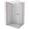 Mexen Mist-H Duo Duschkabine links öffnend 105 x 85 cm, transparent, gebürstetes Kupfer - 8A5-105L-085P-65-00