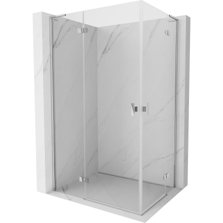 Mexen Mist-H L Duo Duschkabine nach links öffnend 90 x 75 cm, transparent, Chrom - 8A5L-090L-075P-01-00
