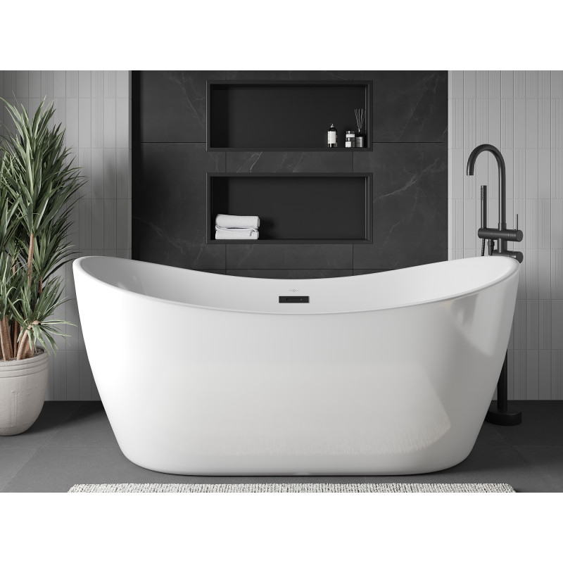 Mexen X-Wall-R Nischenregal mit Flansch 75 x 30 cm, schwarz - 1970753010