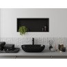 Mexen X-Wall-R Nischenregal mit Flansch 75 x 30 cm, schwarz - 1970753010