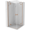 Mexen Mist-H Duo Duschkabine Schwingtür 95 x 95 cm, transparent, gebürstetes Kupfer - 8A5-095L-095P-65-00