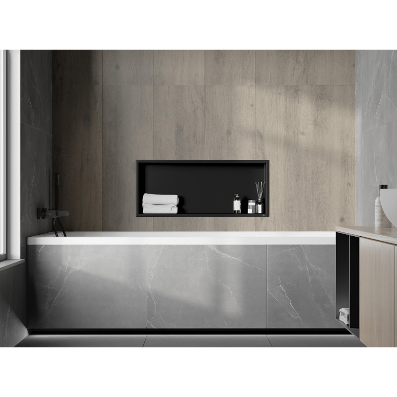 Mexen X-Wall-R Nischenregal mit Abdeckung 75 x 30 cm, schwarz - 1970753010