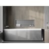Mexen X-Wall-R Einbauregal mit Rahmen 90 x 30 cm, Inox - 1910903010