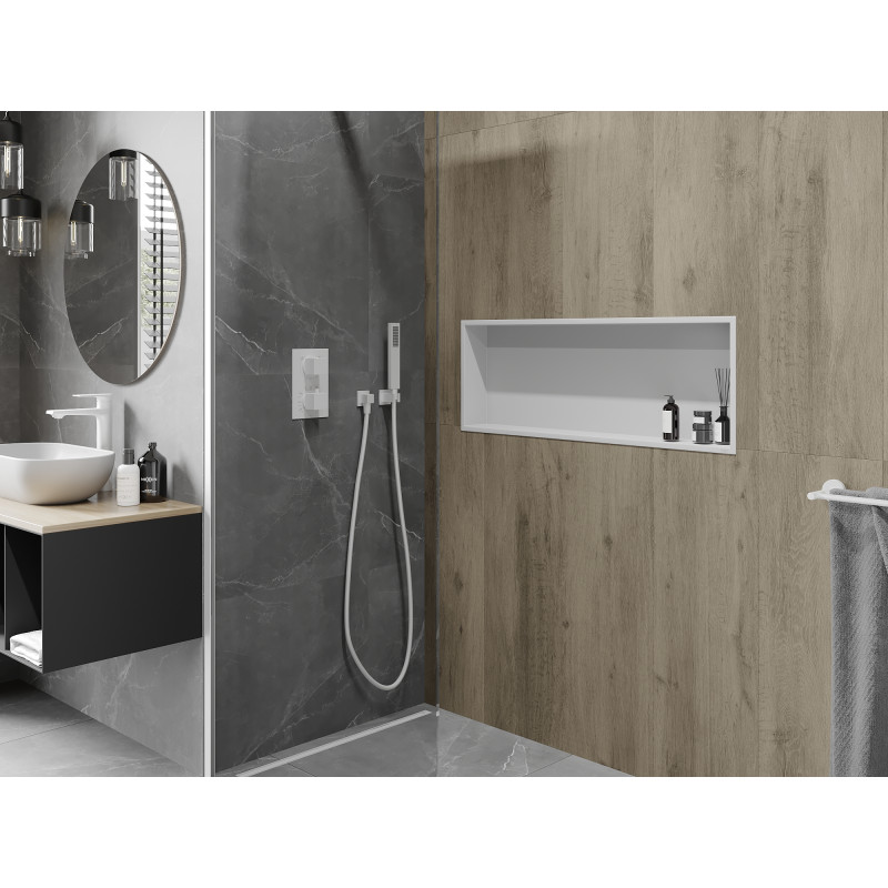 Mexen X-Wall-R Wandregal mit Rahmen 90 x 30 cm, weiß - 1920903010