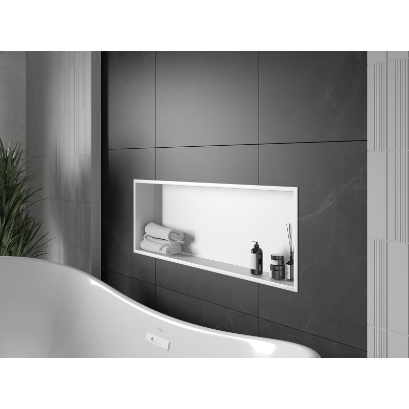 Mexen X-Wall-R Nischenregal mit Rahmen 90 x 30 cm, weiß - 1920903010