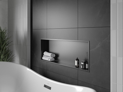 Mexen X-Wall-R Nischenregal mit Flansch 90 x 30 cm, schwarz - 1970903010