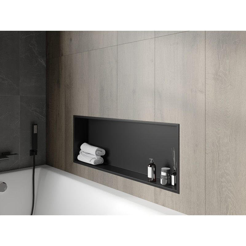 Mexen X-Wall-R Nischenregal mit Rahmen 90 x 30 cm, schwarz - 1970903010