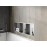 Mexen X-Wall-R Nischenregal mit Flansch und Regal 90 x 30 cm, Inox - 1910903010S