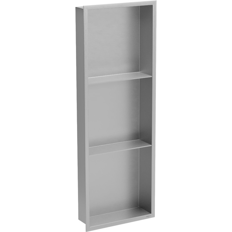 Mexen X-Wall-R Nischenregal mit Rahmen und Ablage 90 x 30 cm, Inox - 1910903010S