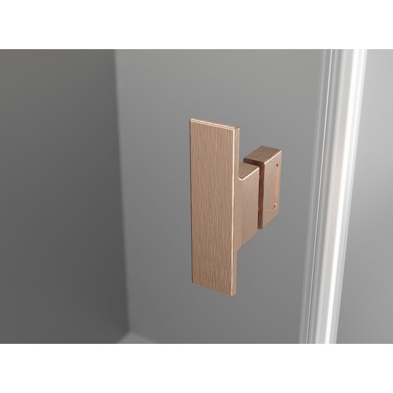 Mexen Mist-H Duo Duschkabine, schwenkbar, rechts 85 x 105 cm, transparent, gebürstetes Kupfer - 8A5-085L-105P-65-00