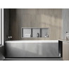 Mexen X-Wall-R Nischenregal mit Rahmen und Ablage 90 x 30 cm, Inox - 1910903010S