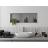 Mexen X-Wall-R Nischenregal mit Flansch und Regal 90 x 30 cm, Inox - 1910903010S