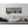 Mexen X-Wall-R Nischenregal mit Rahmen und Ablage 90 x 30 cm, Inox - 1910903010S