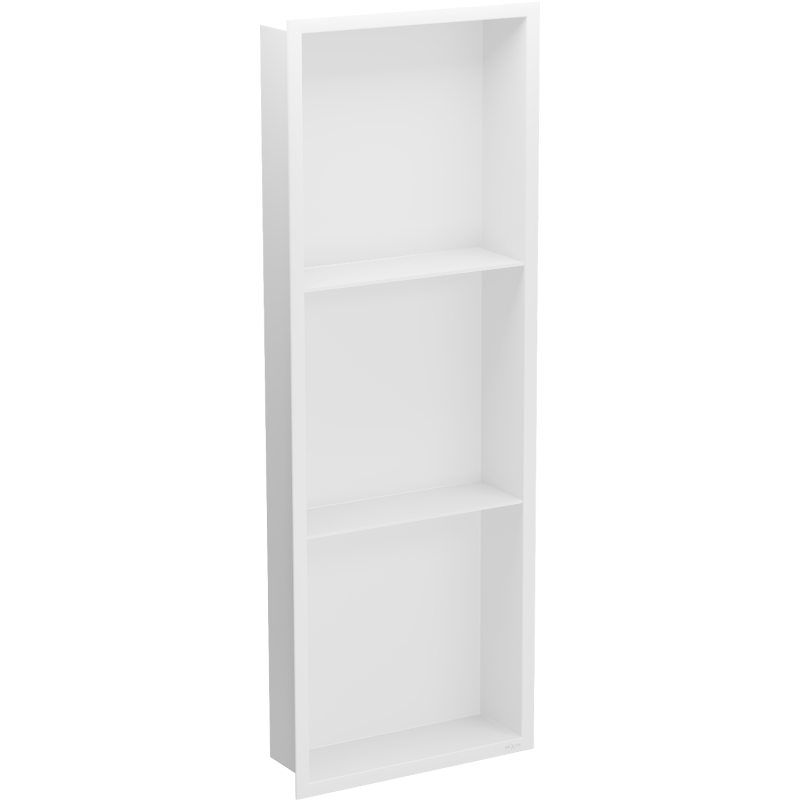 Mexen X-Wall-R Nischenregal mit Flansch und Regal 90 x 30 cm, weiß - 1920903010S