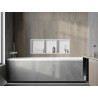 Mexen X-Wall-R Einbau-Nischenregal mit Blende und Regal 90 x 30 cm, weiß - 1920903010S