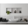 Mexen X-Wall-R Nischenregal mit Flansch und Regal 90 x 30 cm, weiß - 1920903010S