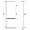 Mexen X-Wall-R Nischenregal mit Flansch und Regal 90 x 30 cm, schwarz - 1970903010S