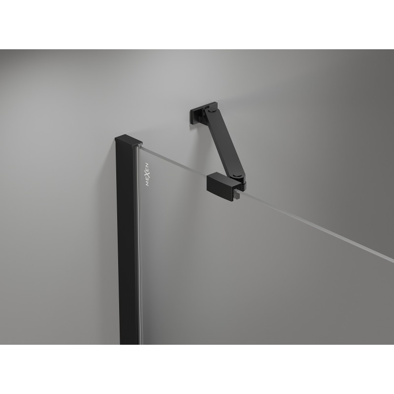 Mexen Mist-H Duo Duschkabine Drehflügel 85 x 85 cm, transparent, schwarz - 8A5-085L-085P-70-00