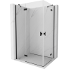 Mexen Mist-H Duo Duschkabine links öffnend 105 x 85 cm, transparent, schwarz - 8A5-105L-085P-70-00