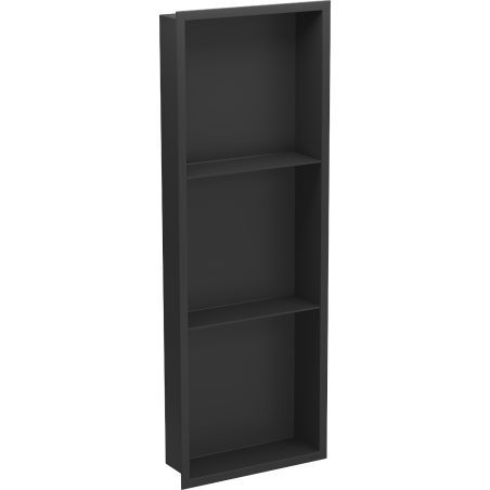 Mexen X-Wall-R Nischenregal mit Flansch und Regal 90 x 30 cm, schwarz - 1970903010S
