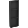 Mexen X-Wall-R Nischenregal mit Flansch und Regal 90 x 30 cm, schwarz - 1970903010S