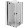 Mexen Mist-H Duo Duschkabine schwenkbar 90 x 90 cm, transparent, schwarz - 8A5-090L-090P-70-00