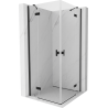 Mexen Mist-H Duo Duschkabine schwenkbar 95 x 95 cm, transparent, schwarz - 8A5-095L-095P-70-00