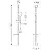 Mexen DS62 Duschset mit verschiebbarer Duschstange, Chrom - 785624583-00