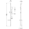 Mexen DS62 verstellbares Duschset, Chrom - 785624583-00