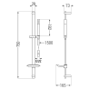 Mexen DB70 schwarzes verschiebbares Duschset - 785704584-70