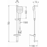 Mexen DB17 verstellbares Duschset, Chrom - 785174584-00