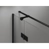 Mexen Mist-H T Duschkabine schwenkbar rechts 80 x 100 cm, transparent, schwarz - 8A5T-080-100-70-00-P