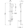 Mexen DB67 verstellbares Duschset, Chrom - 785674584-00