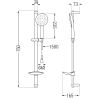 Mexen DB67 verschiebbares Duschset, schwarz - 785674584-70
