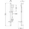 Mexen DB45 verschiebbares Duschset, Chrom - 785454584-00