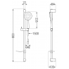Mexen DF67 verstellbares Duschset, Chrom - 785674582-00