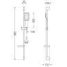Mexen DS54 schwarzes, verschiebbares Duschset - 785544583-71