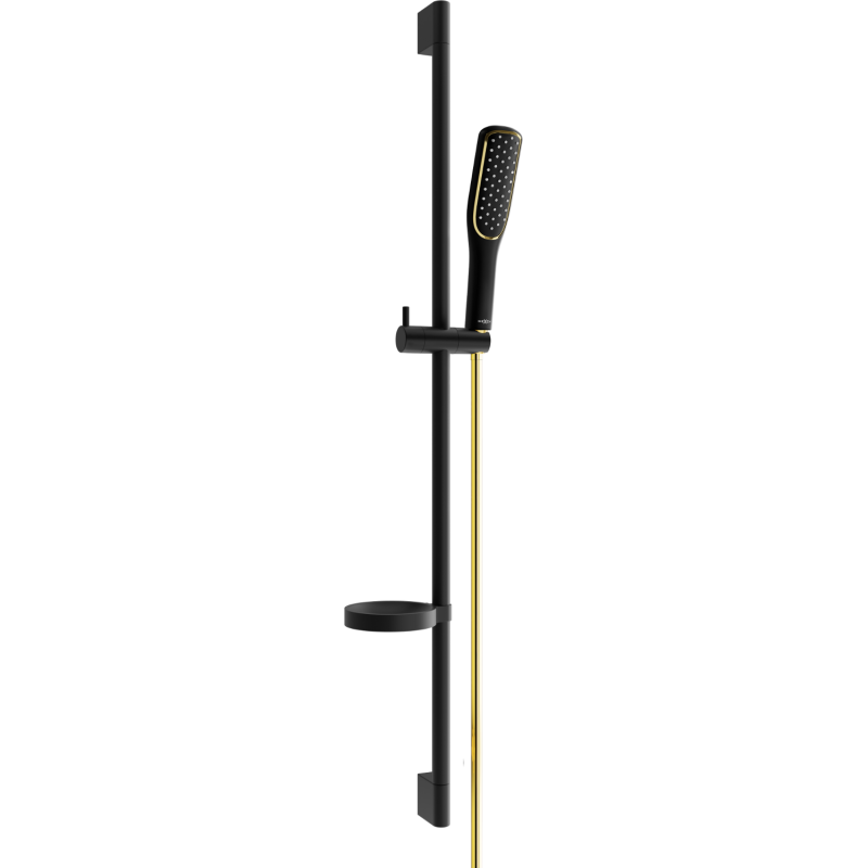 Mexen DS49 schiebbares Duschset, schwarz/gold - 785494583-57