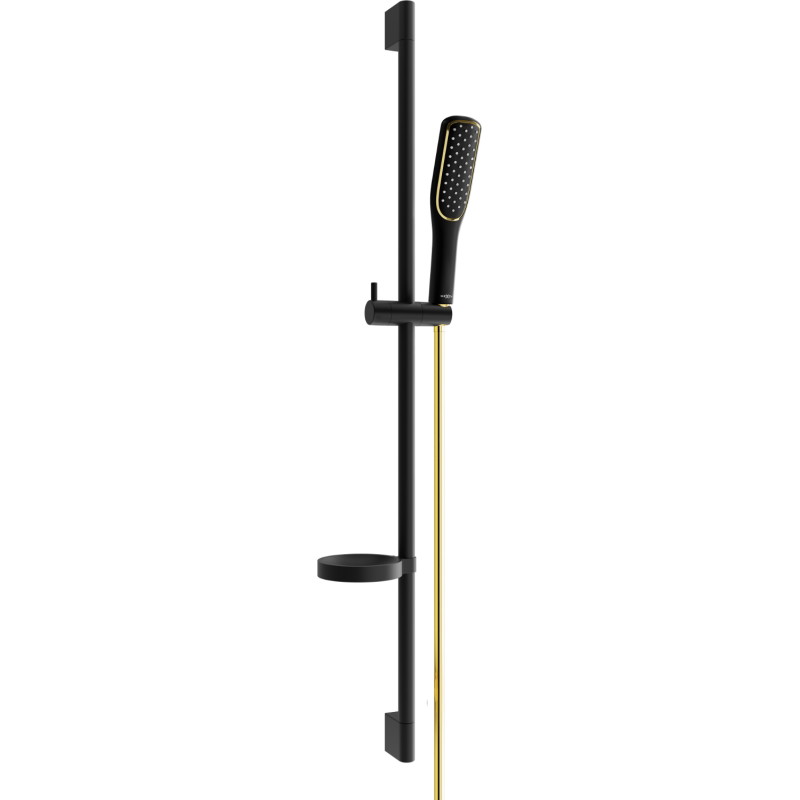 Mexen DS49 verschiebbares Duschset, schwarz/gold - 785494583-57