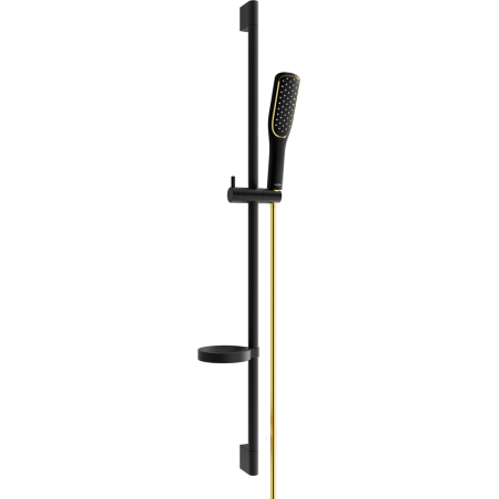 Mexen DS49 schiebbares Duschset, schwarz/gold - 785494583-57