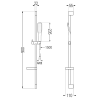 Mexen DS49 schiebbares Duschset, schwarz - 785494583-75