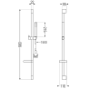 Mexen DS77 verschiebbares Duschset, Chrom - 785774583-00
