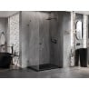 Mexen Lunar-B Duschkabine mit rechter Tür 95 x 90 cm, transparent, gebürstetes Grau - 832-095-090-66-00-P