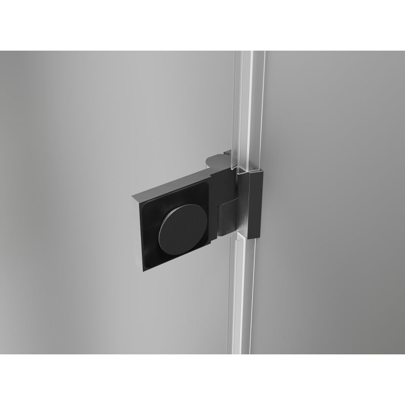 Mexen Lunar-B Duschkabine, rechte Tür, 100 x 90 cm, transparent, gebürstetes Gun Gray - 832-100-090-66-00-P