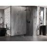 Mexen Lunar-B Duschkabine schwenkbar rechts 100 x 100 cm, transparent, gun gray gebürstet - 832-100-100-66-00-P