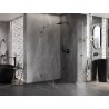 Mexen Lunar-B Duschkabine Schwenktür Rechts 100 x 100 cm, Transparent, Gebürstet Gun Gray - 832-100-100-66-00-P